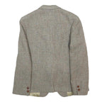 HARRIS TWEED Mens Beige Wool Classic Jacket M Woven Button Plain Tweed
