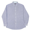 NAUTICA Mens Blue Check Shirt L Classic Button-Down Long Sleeve Cotton Blend