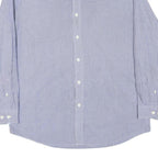 NAUTICA Mens Blue Check Shirt L Classic Button-Down Long Sleeve Cotton Blend