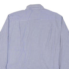 NAUTICA Mens Blue Check Shirt L Classic Button-Down Long Sleeve Cotton Blend