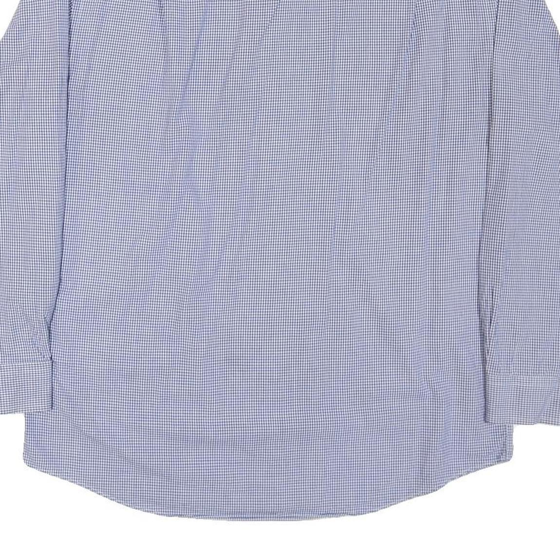 NAUTICA Mens Blue Check Shirt L Classic Button-Down Long Sleeve Cotton Blend