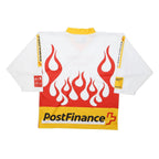 OSCHNER HOCKEY Mens White & Red PostFinance Trophy Hockey T-Shirt S Long Sleeve