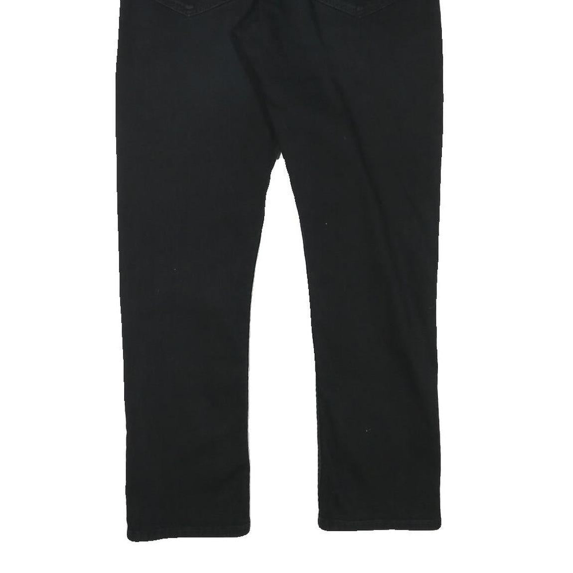 CALVIN KLEIN JEANS Mens Black Regular Straight Denim W30 L27 Zip Cotton Blend