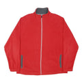 STARTER Mens Red Jacket L Polyester Plain Zip Pocket Casual Sportswear