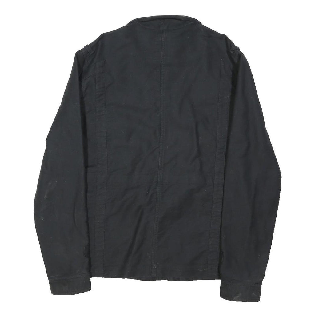 G-STAR Mens Black Cotton Blend Zip Jacket XL Pocketed Classic Urban Style