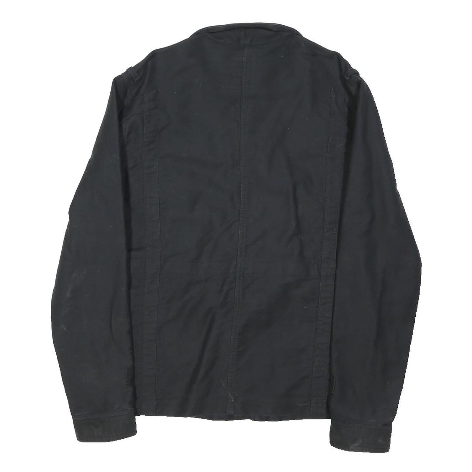G-STAR Mens Black Cotton Blend Zip Jacket XL Pocketed Classic Urban Style
