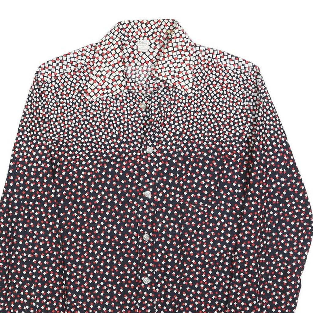 KOTTING Womens Black & Red Pattern Cotton Blend Shirt M Long Sleeve Button
