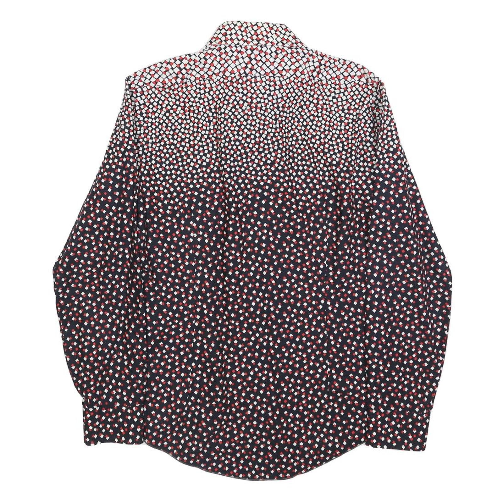 KOTTING Womens Black & Red Pattern Cotton Blend Shirt M Long Sleeve Button