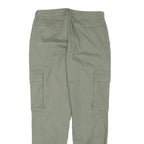 ONLY Womens Cotton Blend Green Relaxed Cargo Tapered Trousers W28 L28