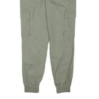 ONLY Womens Cotton Blend Green Relaxed Cargo Tapered Trousers W28 L28