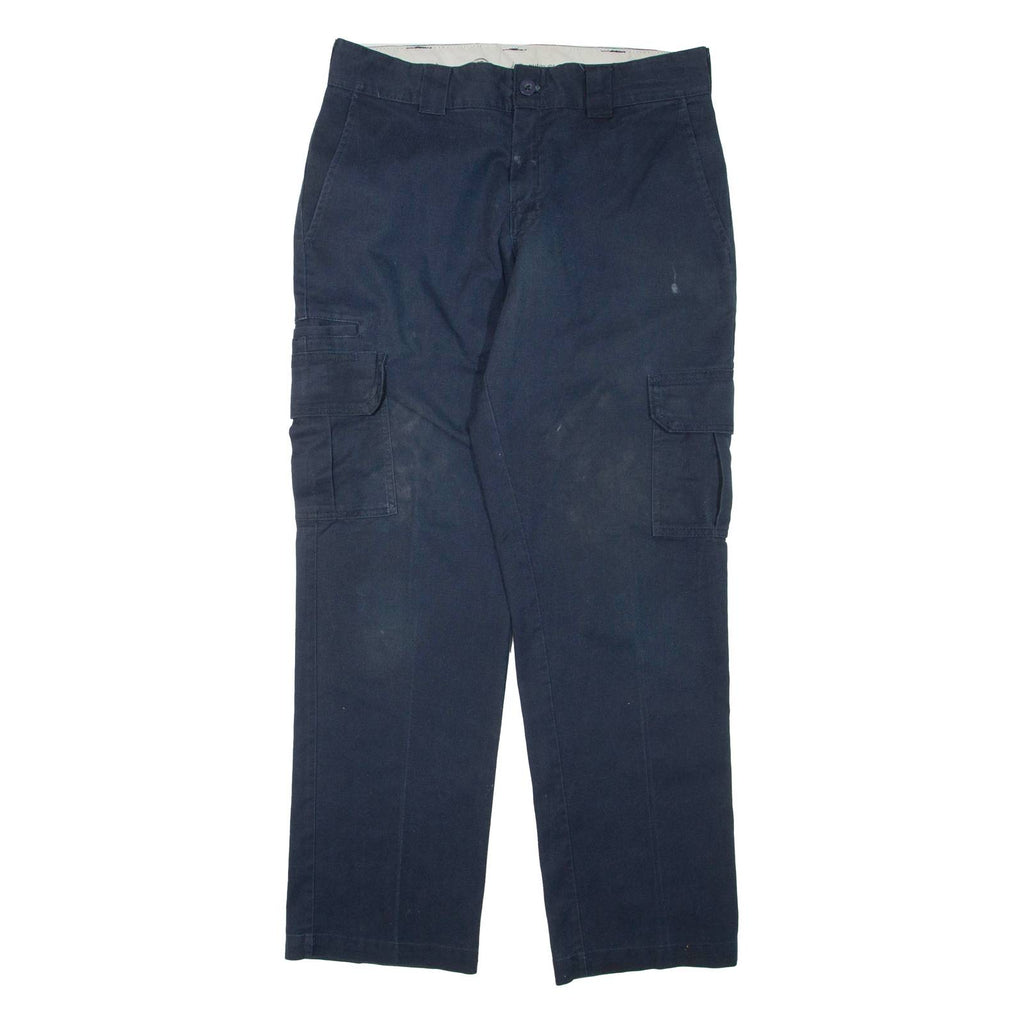 DICKIES Mens Trousers Blue Regular Straight W32 L32