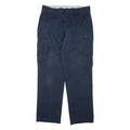 DICKIES Mens Trousers Blue Regular Straight W32 L32