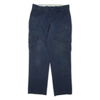 DICKIES Mens Trousers Blue Regular Straight W32 L32