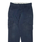 DICKIES Mens Trousers Blue Regular Straight W32 L32