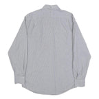 LACOSTE Mens Blue Pattern Shirt L Cotton Classic Button-Down Long Sleeve