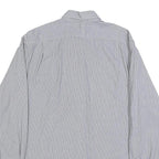 LACOSTE Mens Blue Pattern Shirt L Cotton Classic Button-Down Long Sleeve
