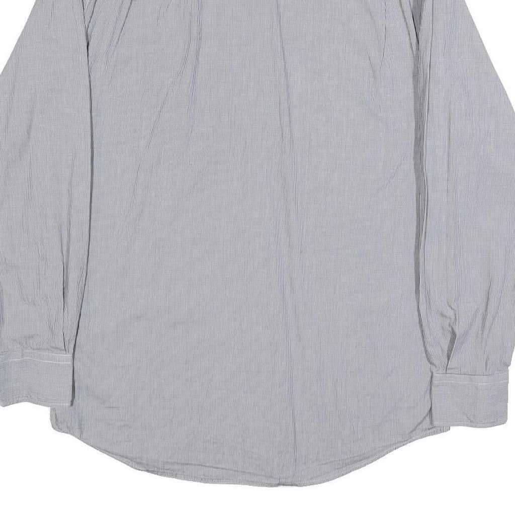 LACOSTE Mens Blue Pattern Shirt L Cotton Classic Button-Down Long Sleeve