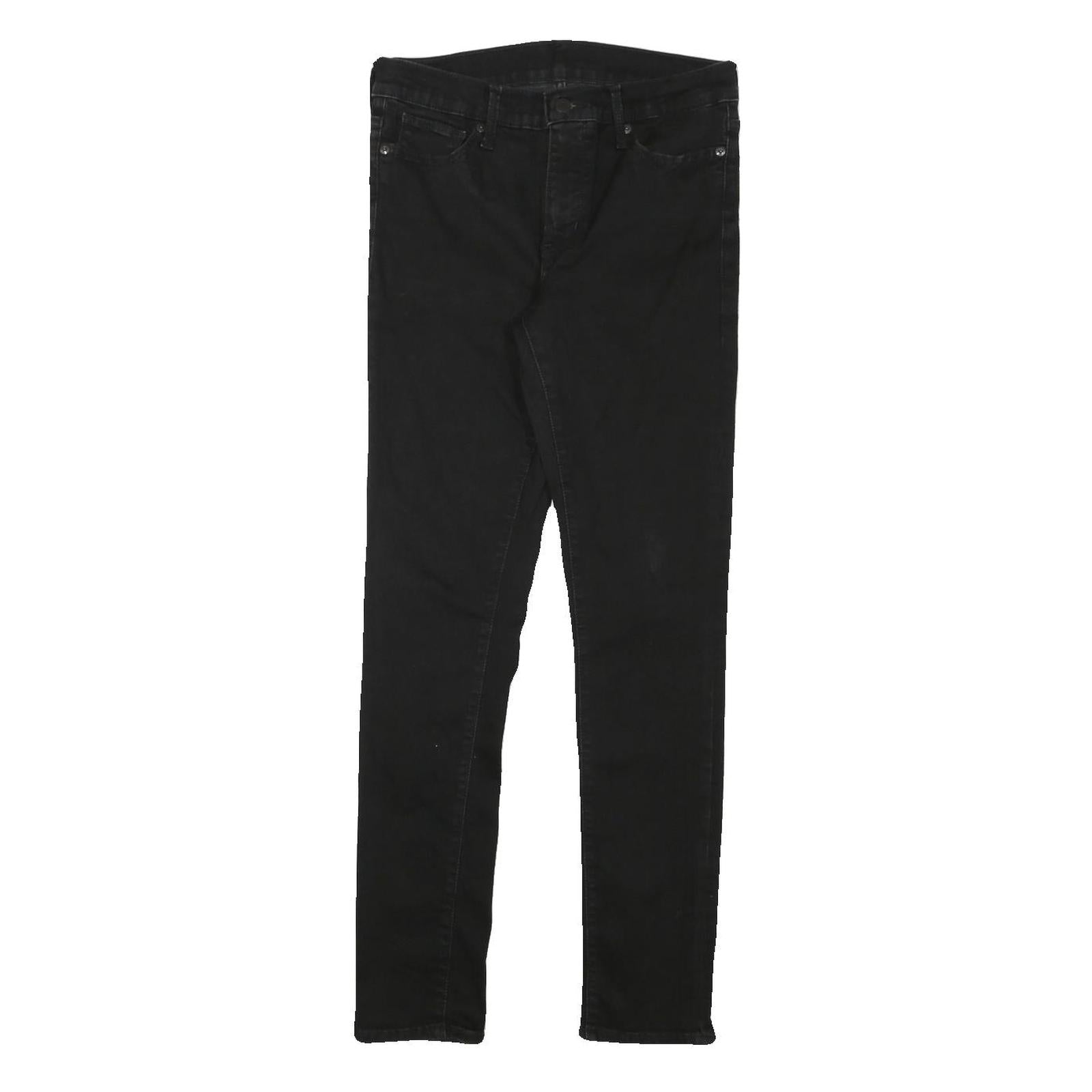 LEVI'S Womens Black Slim Skinny Denim Raw W28 L29 Classic Cotton Blend Jeans