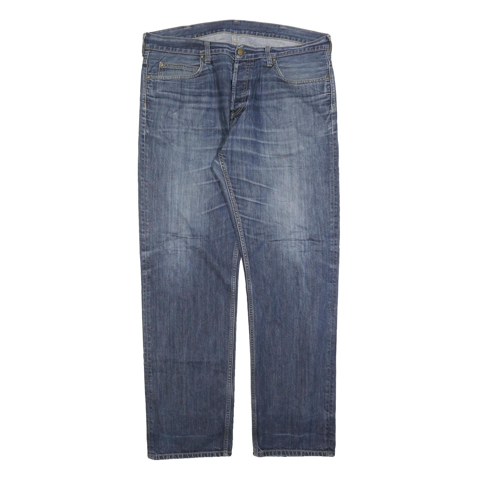 CARHARTT Mens Jeans Blue Relaxed Straight Denim Medium W36 L34 Workwear Button
