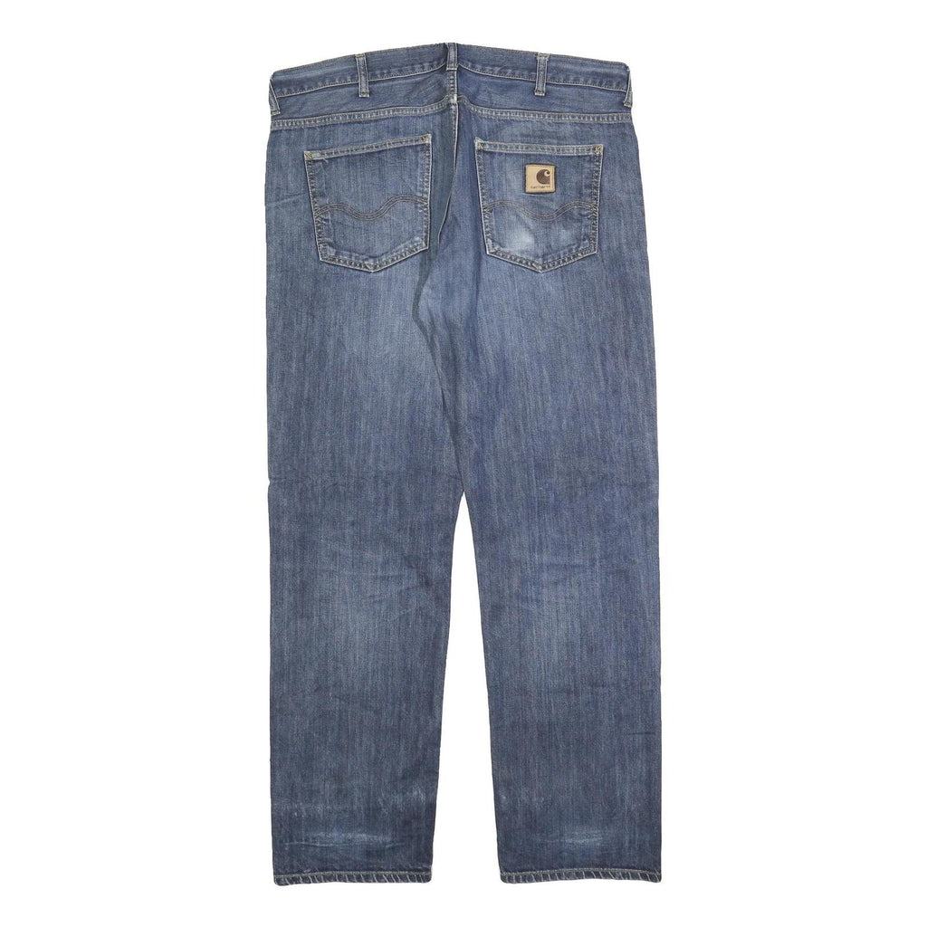 CARHARTT Mens Jeans Blue Relaxed Straight Denim Medium W36 L34 Workwear Button