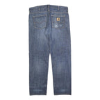 CARHARTT Mens Jeans Blue Relaxed Straight Denim Medium W36 L34 Workwear Button