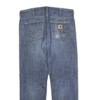CARHARTT Mens Jeans Blue Relaxed Straight Denim Medium W36 L34 Workwear Button