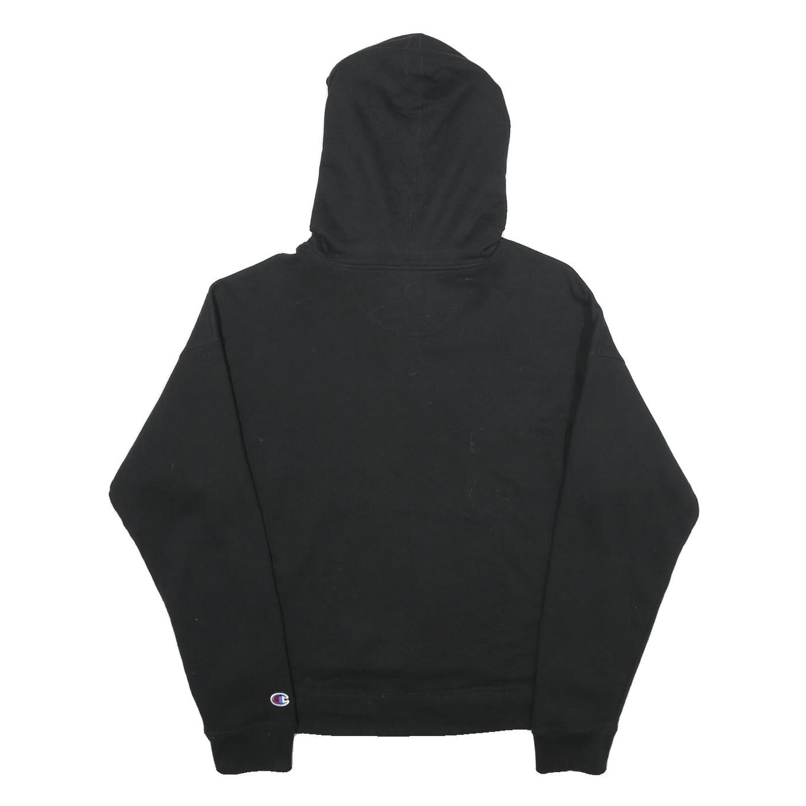 CHAMPION Womens Black Hoodie M Cotton Blend Pullover Casual Sportswear