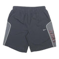 NIKE Mens Black & Grey Sports Shorts M W28 Logo Polyester Casual