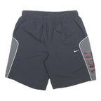 NIKE Mens Black & Grey Sports Shorts M W28 Logo Polyester Casual