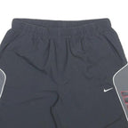 NIKE Mens Black & Grey Sports Shorts M W28 Logo Polyester Casual