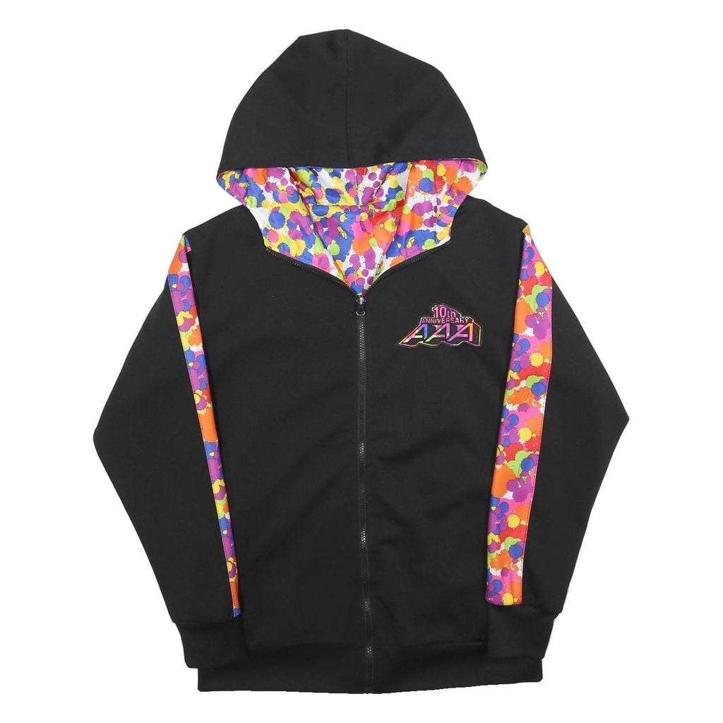 Mens Black Colourblock 10th Anniversary Zip Jacket M Polyester Blend Hooded