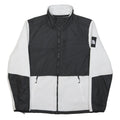 THE NORTH FACE Mens Black & White Outdoor Jacket L Polyester Zip Fleece