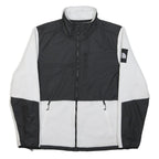 THE NORTH FACE Mens Black & White Outdoor Jacket L Polyester Zip Fleece
