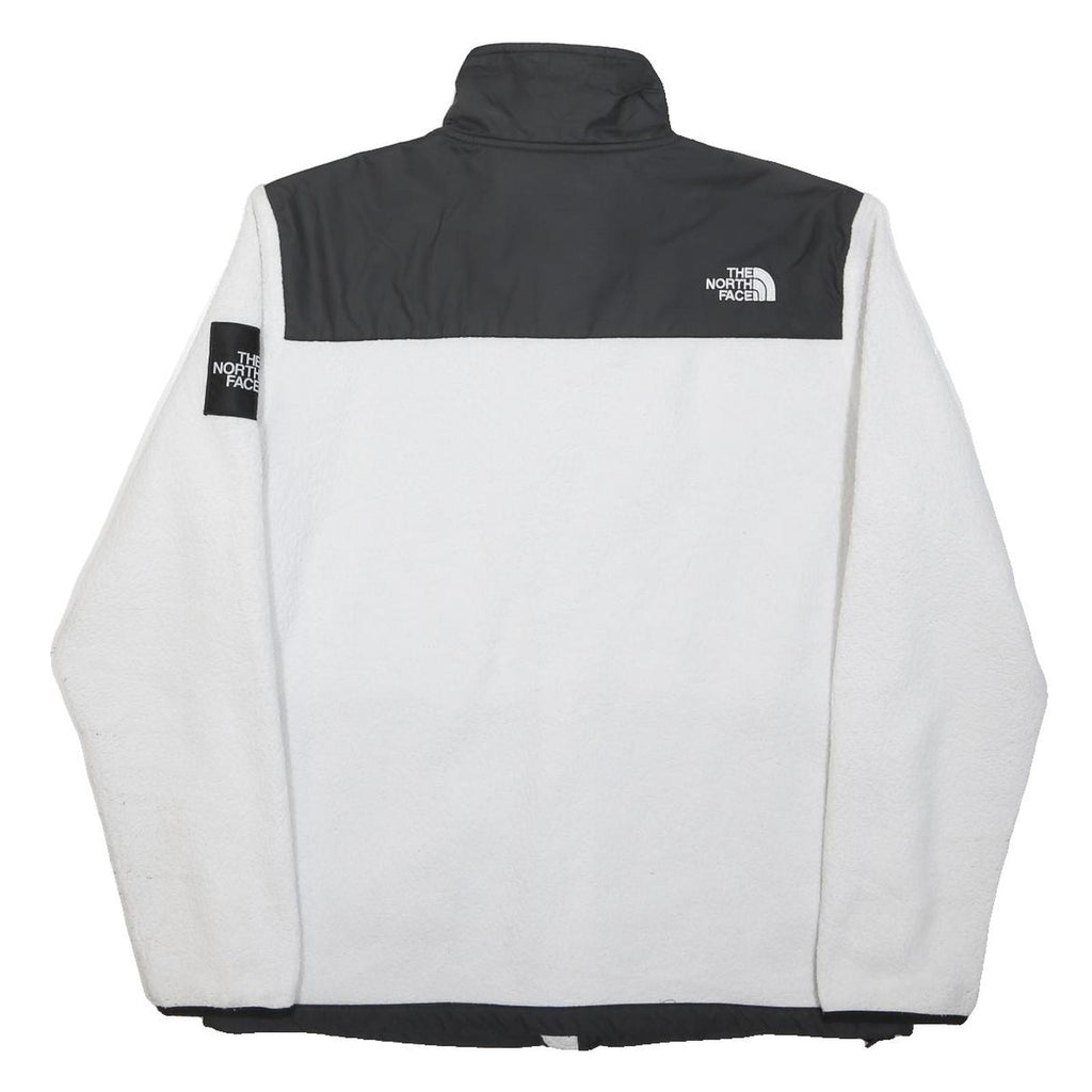 THE NORTH FACE Mens Black & White Outdoor Jacket L Polyester Zip Fleece