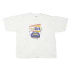 GILDAN Mens White Race Into Napa Graphic T-Shirt XL Short Sleeve Crew Neck