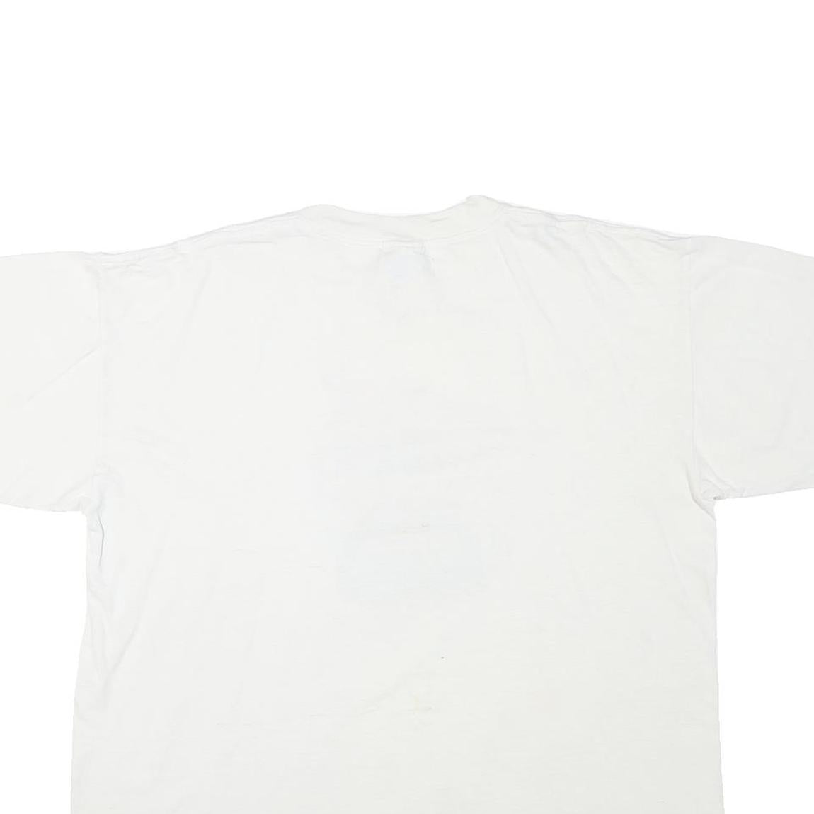 GILDAN Mens White Race Into Napa Graphic T-Shirt XL Short Sleeve Crew Neck