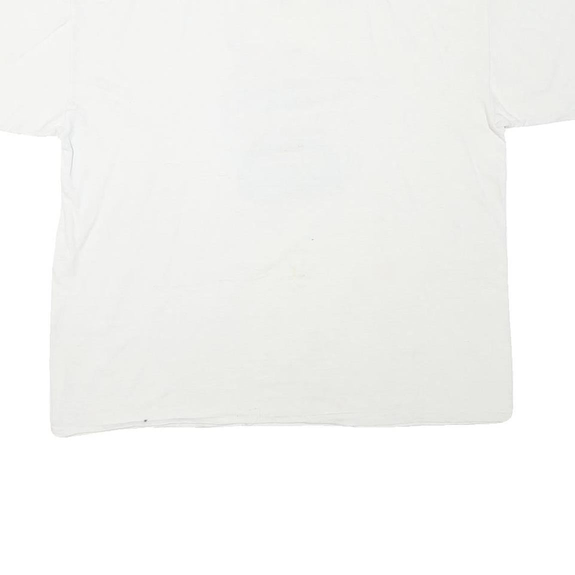 GILDAN Mens White Race Into Napa Graphic T-Shirt XL Short Sleeve Crew Neck