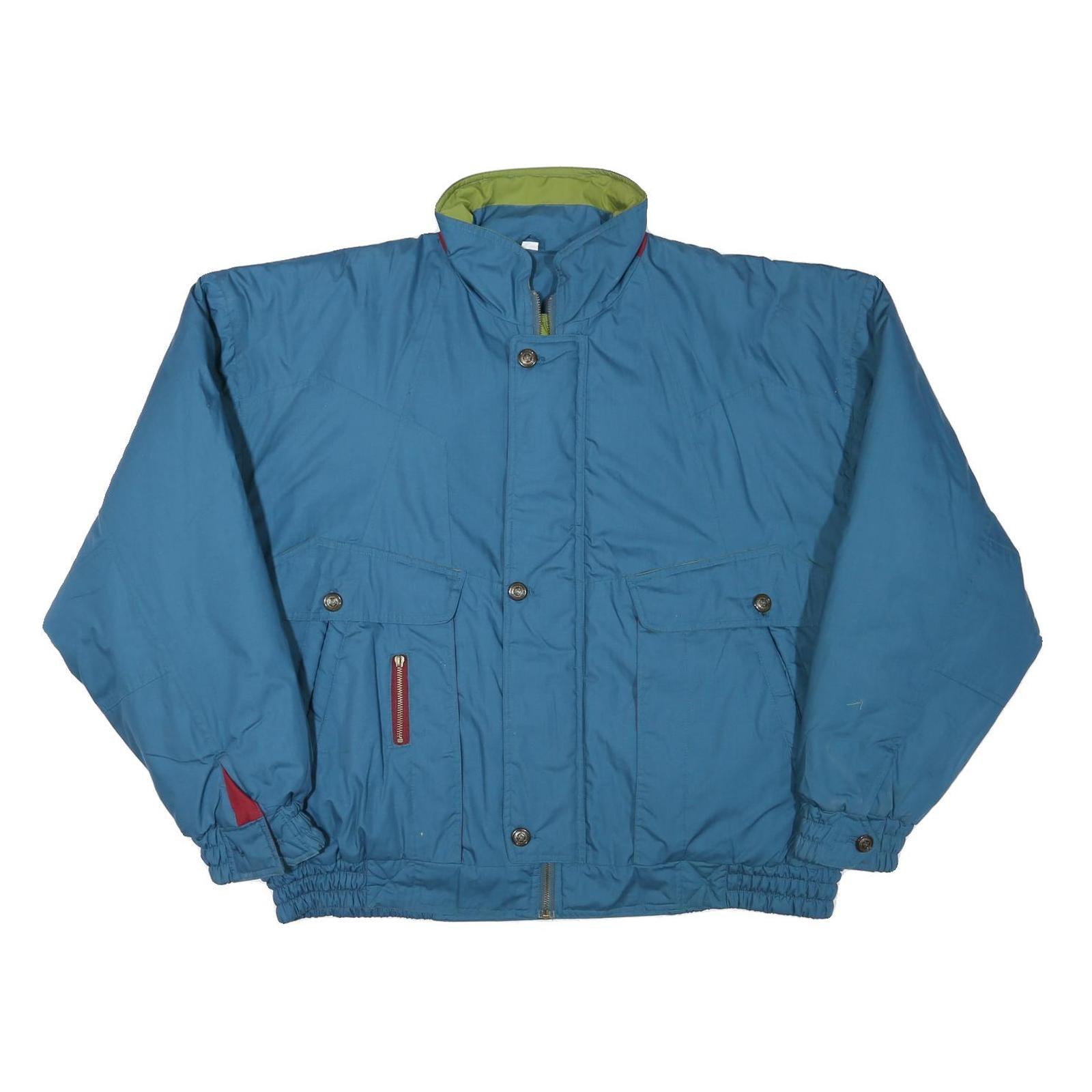 Mens Blue Jacket XL Polyester Blend Regular Fit Zip Closure Lightweight Workwear