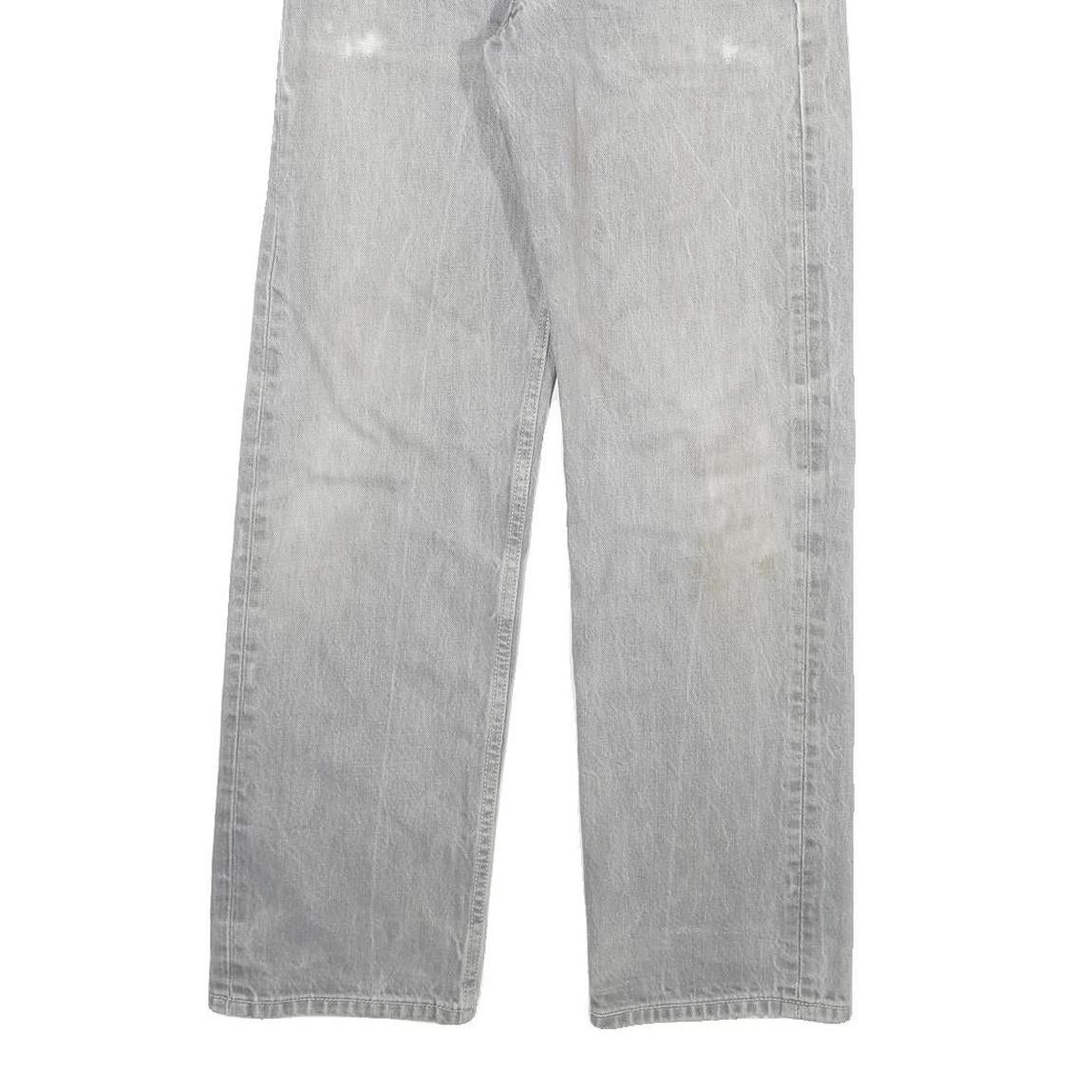 LEVI'S 501 Mens Jeans Grey Regular Straight Denim W26 L27 Classic Button Fly