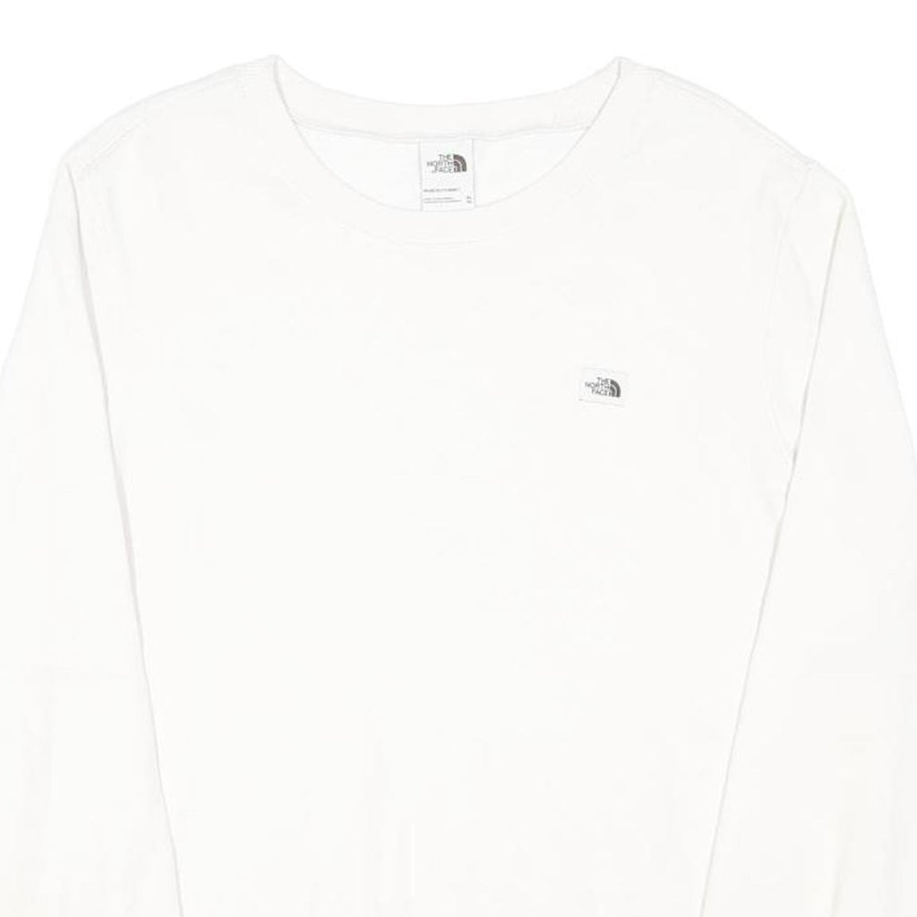 THE NORTH FACE Womens White Crew Neck XL Cotton Blend Sweatshirt Casual