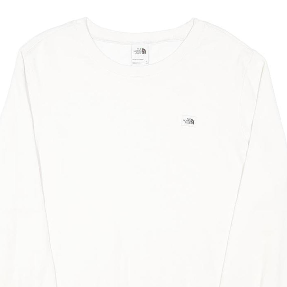 THE NORTH FACE Womens White Crew Neck XL Cotton Blend Sweatshirt Casual
