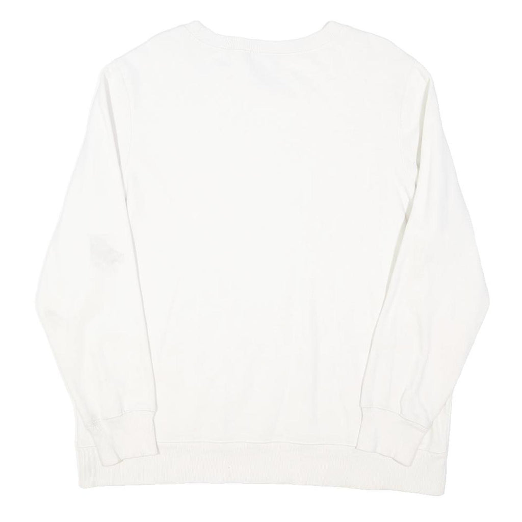 THE NORTH FACE Womens White Crew Neck XL Cotton Blend Sweatshirt Casual