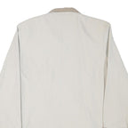 Womens Beige & Cream Zip Jacket M Polyester Blend Plain Long Sleeve Casual