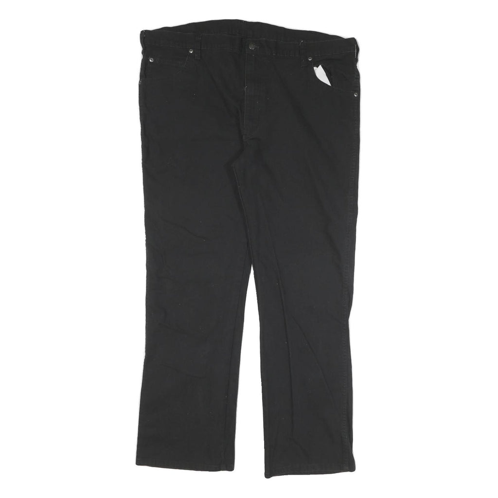 DICKIES Mens Cotton Blend Black Regular Fit Straight Leg Trousers W40 L30