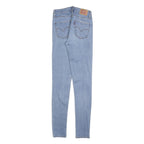 LEVI'S 721 Womens Slim Light Denim Skinny Jeans W26 L32 Stylish Cotton Blend Zip