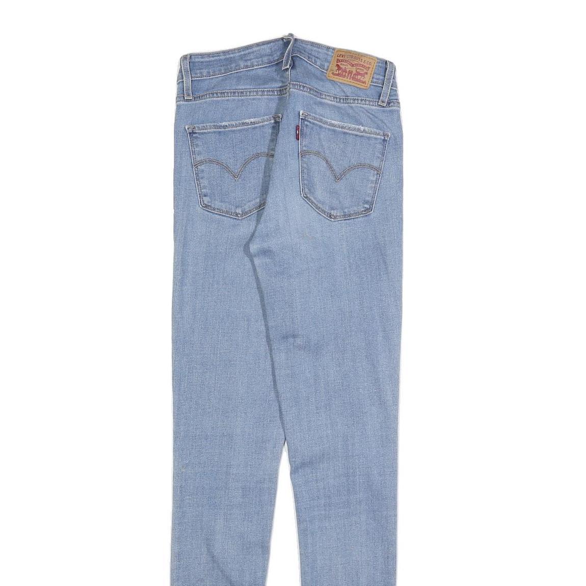 LEVI'S 721 Womens Slim Light Denim Skinny Jeans W26 L32 Stylish Cotton Blend Zip