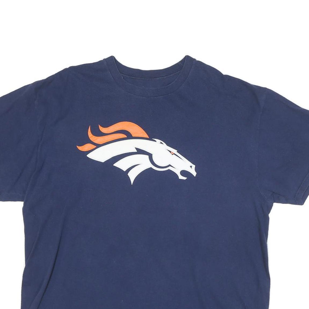 Mens Blue Denver Broncos Graphic T-Shirt XL Short Sleeve Crew Neck Peyton