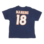 Mens Blue Denver Broncos Graphic T-Shirt XL Short Sleeve Crew Neck Peyton
