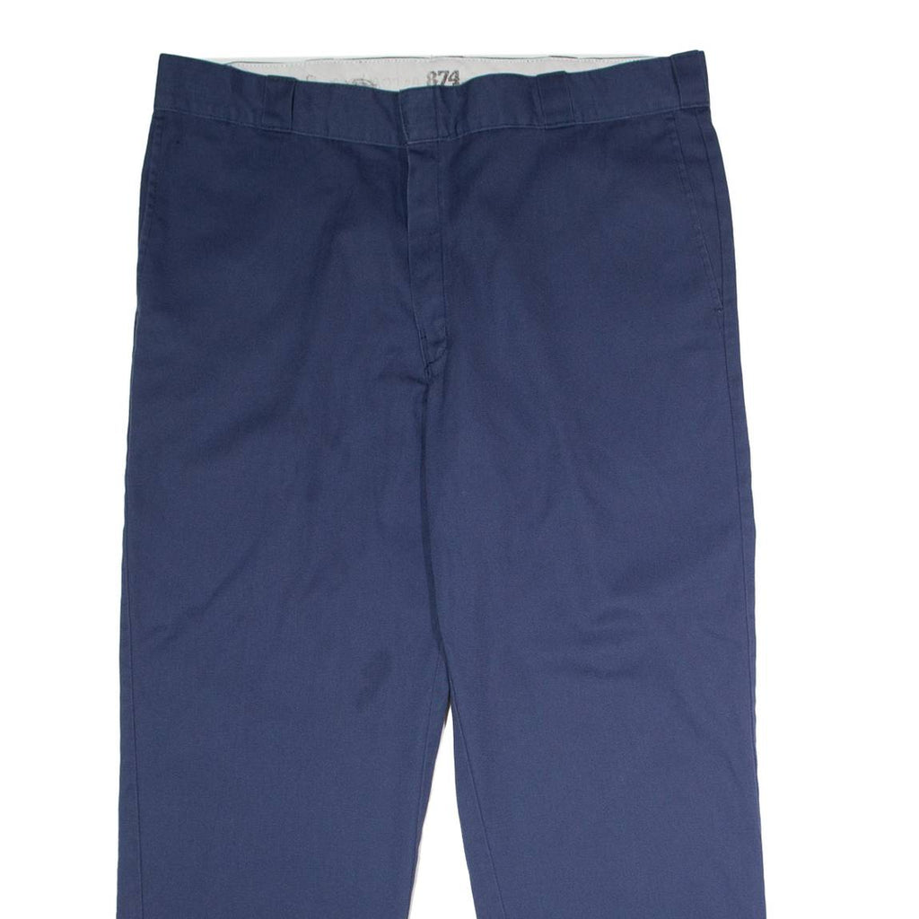 DICKIES 874 Workwear Mens Twill Trousers Blue Classic Straight W40 L29