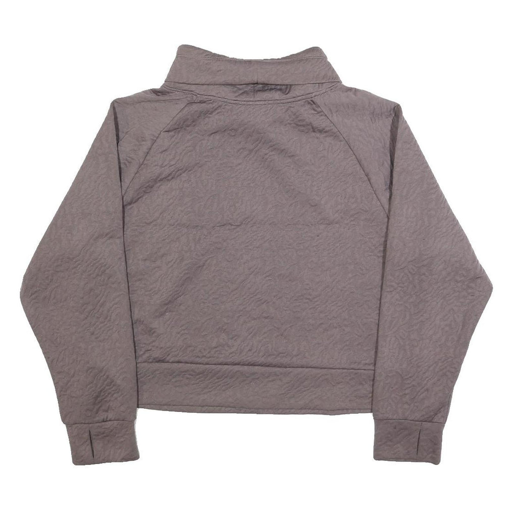 JUICY COUTURE Womens Brown XL High Neck Sweatshirt Polyester Blend Cropped